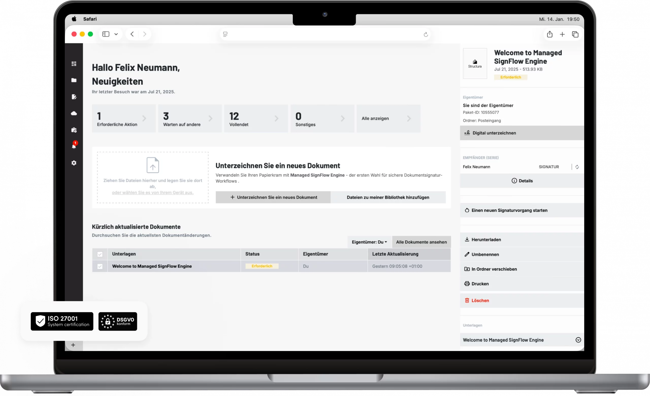 Visualisierung strukturierter digitaler Freigabe- und Signaturprozesse für Architekturprojekte