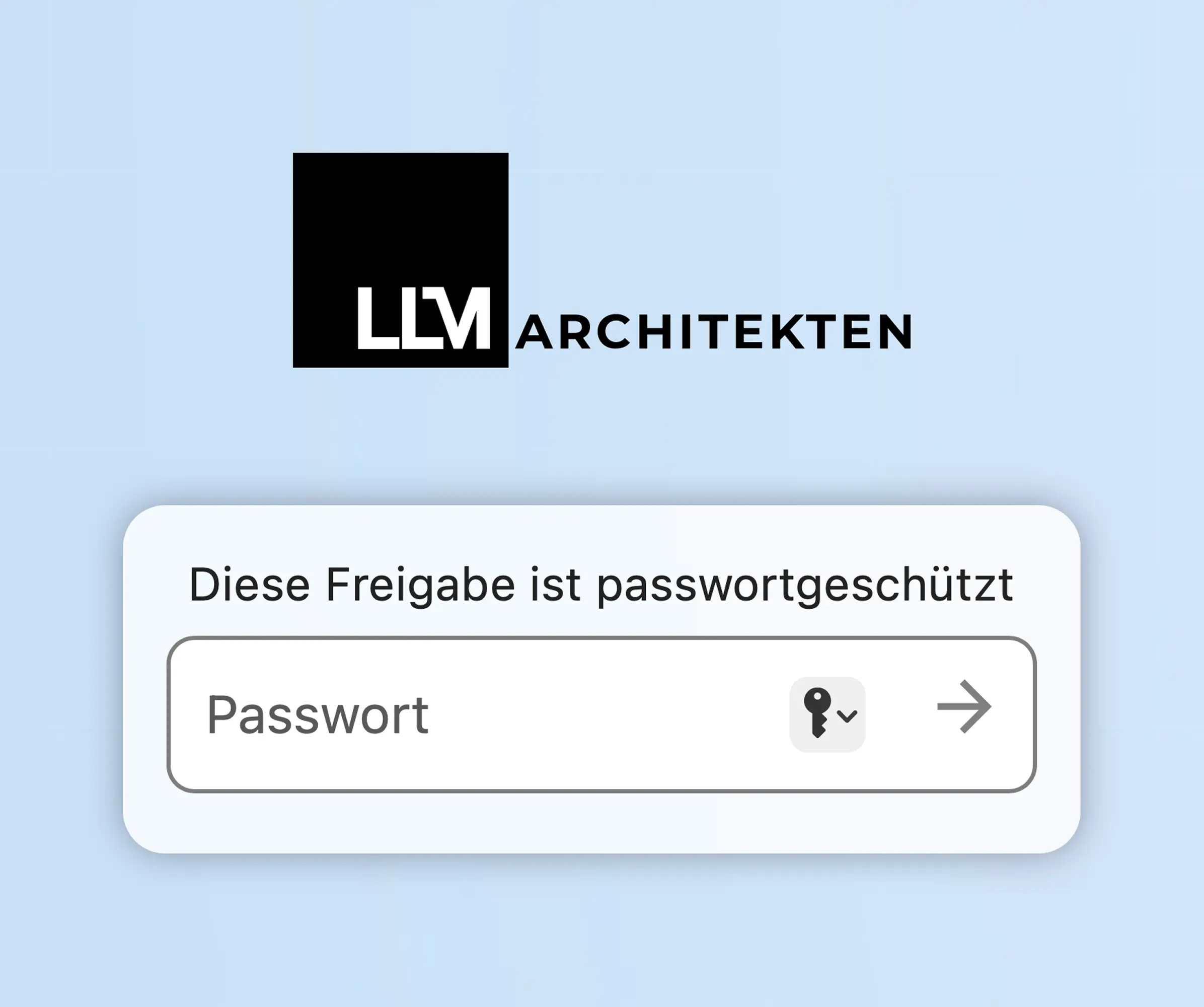 Passwortgeschützte Dateifreigabe innerhalb einer Projektarbeitsplattform